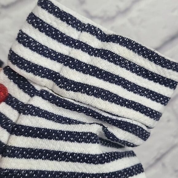 Talbots Nautical Stripe French Terry Cowl Neck Pullover Long Sleeve Sweatshirt - Picture 6 of 8